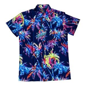 Retro Rifle AK'S AND VACAYS Button Down Short‎ Sleeve. Men's Medium- New In Bag.